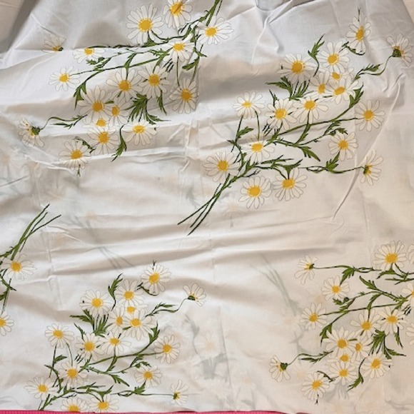 Vintage Queen Fitted Sheet Vera by Burlington Daisy pattern - Picture 5 of 7